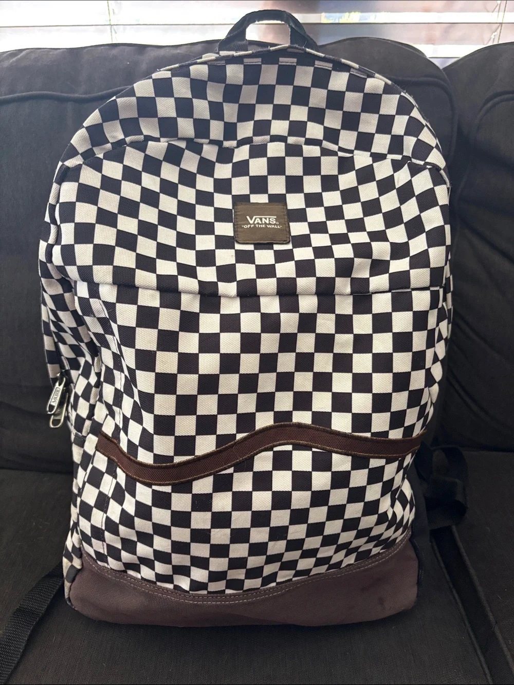 Vans Black & White Checkerboard Canvas Backpack